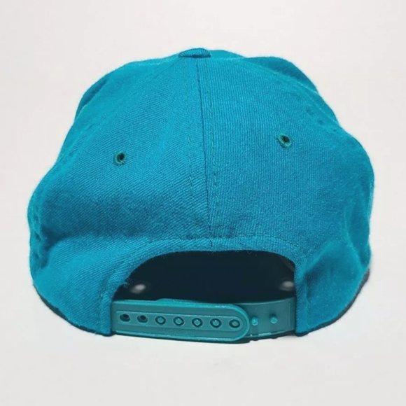 VTG 90s Charlotte Hornets Snapback Script Hat - Picture 3 of 4